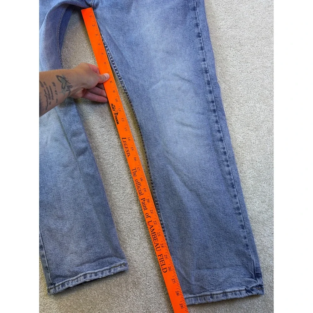 Levi's 513 Slim Straight Jeans Men 36x30 Blue Denim Stretch Workwear Pants